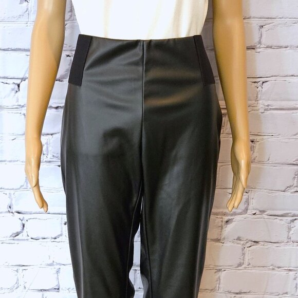 TRISTAN - Black faux leather leggings - Picture 6 of 9